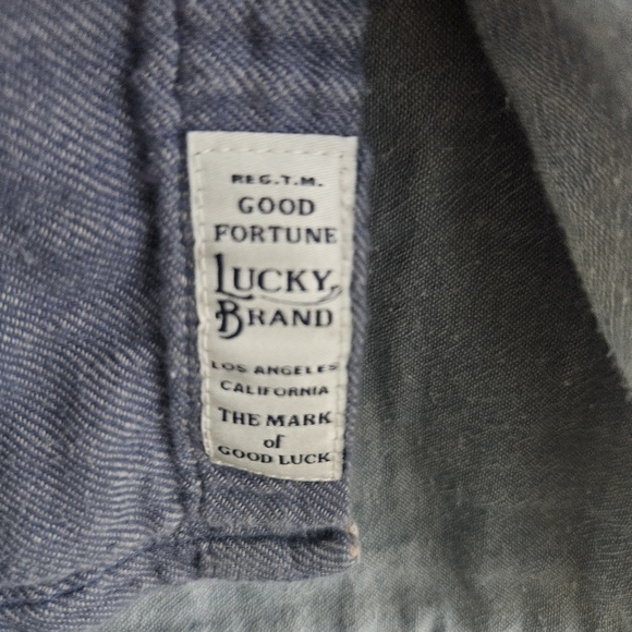 Lucky Brand Mens Aztec Print Casual Button Down Size Large Shirt - Picture 3 of 9